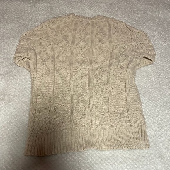 Goodfellow cream cable knit sweater mens size small - Picture 2 of 4